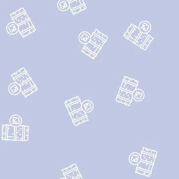 Wool stack textile line seamless pattern Stock Illustration
