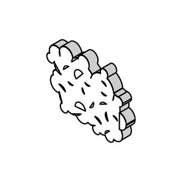 Wool textile isometric icon vector illustration Stock Illustration