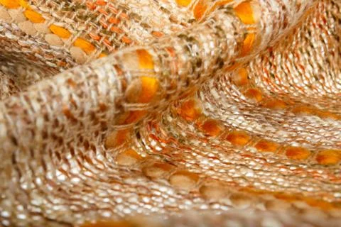 Wool texture of handmade shawl with soft threads Stock Photos
