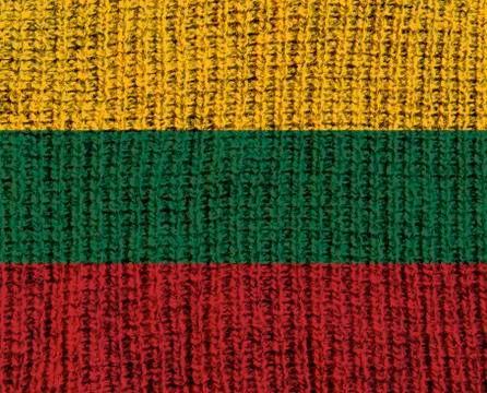 Wool Textured Flag - Lithuania Stock Photos