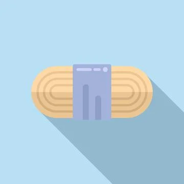 Wool thread pack icon flat vector. Cotton sewing 스톡 일러스트