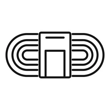 Wool thread pack icon outline vector. Cotton sewing Illustrazione stock