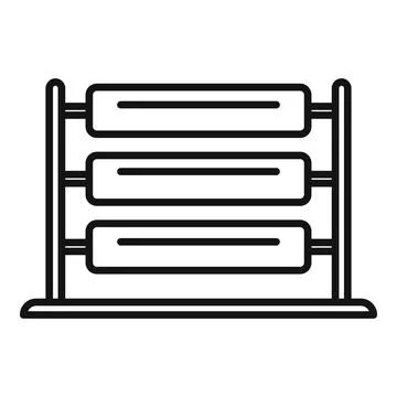 Wool thread production icon, outline style Stock Illustration