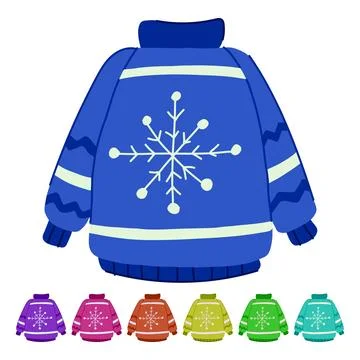 Wool winter sweater cozy vector cartoon graphic Ilustración de archivo