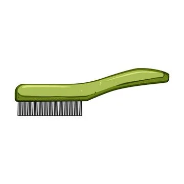 Wool wire brush cartoon vector illustration Stock Illustration