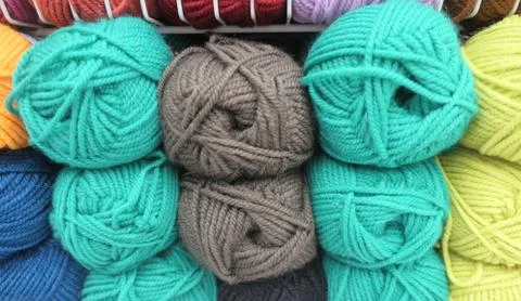 Wool yarn balls Stock Photos