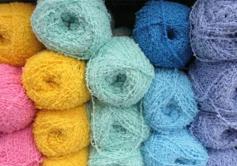 Wool yarn balls Stock Photos