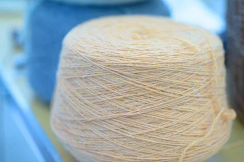 Wool Yarn Cone for Textile Weaving Stock Photos