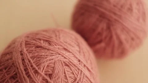 Wool yarn thread for knitting and crocheting. Warm clothes knitting hobby. Video stock 325345326