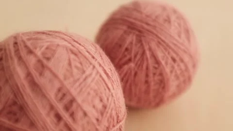 Wool yarn thread for knitting and crocheting. Warm clothes knitting hobby. Video stock 325345361