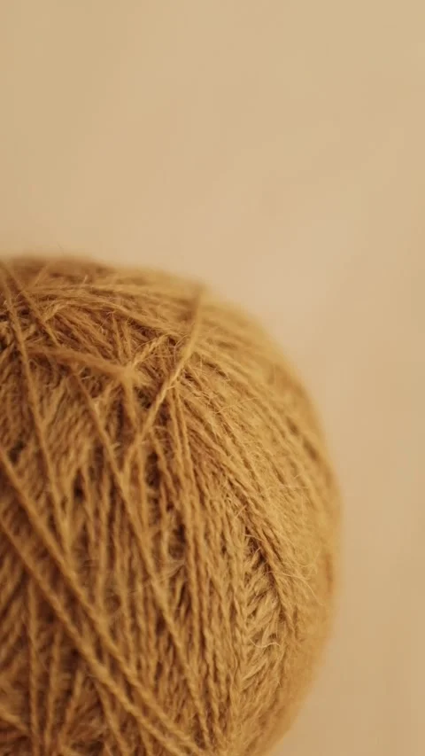 Wool yarn thread for knitting and crocheting. Warm clothes knitting hobby. Video stock 325345446