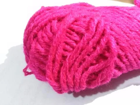 Wool yarn on a white surface Fotos Stock