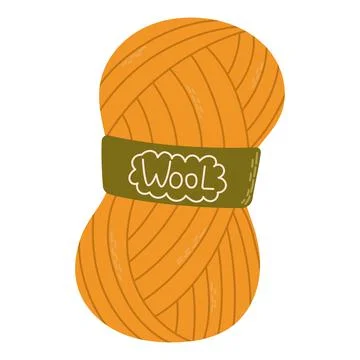 Wool yarns. Knitting tool. Hobby time, handmade things Stock Illustration