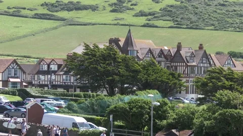 Woolacombe Bay Hotel Stock Footage 65390721
