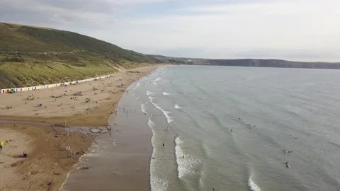 Woolacombe Beach 5 Stockbeeldmateriaal 205906801