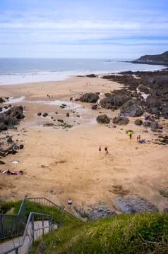 Woolacombe Beach, North Devon, Britain Stock Photos