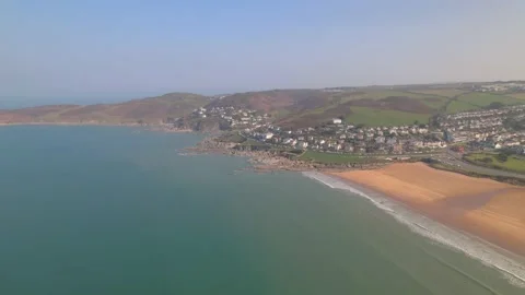 Woolacombe, Devon - 4K Drone Footage Stock Footage 172620838