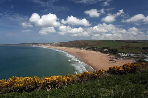 Woolacombe  north  devon coast Stock Photos