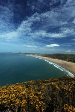 Woolacombe  north  devon coast Stock Photos