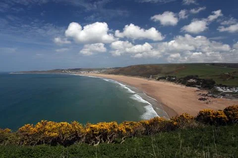 Woolacombe  north  devon coast Stock Photos