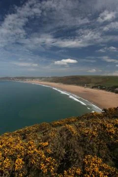 Woolacombe  north  devon coast Stock Photos