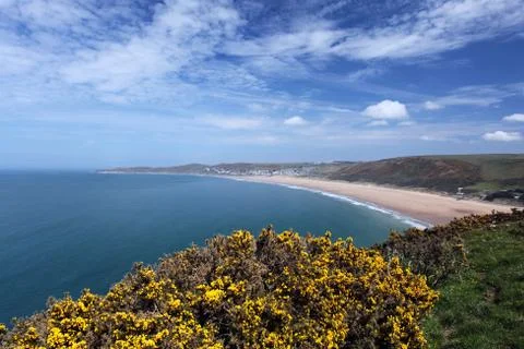 Woolacombe  north  devon coast Stock Photos