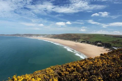 Woolacombe  north  devon coast Stock Photos