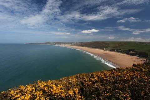 Woolacombe  north  devon coast Stock Photos