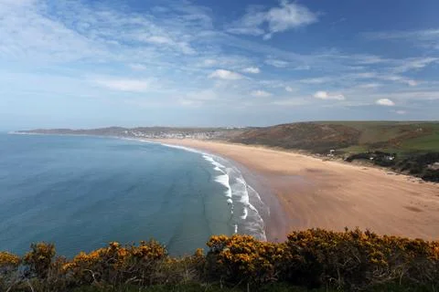 Woolacombe  north  devon coast Stock Photos