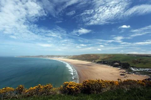 Woolacombe  north  devon coast Stock Photos