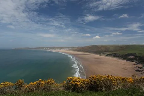 Woolacombe  north  devon coast Stock Photos