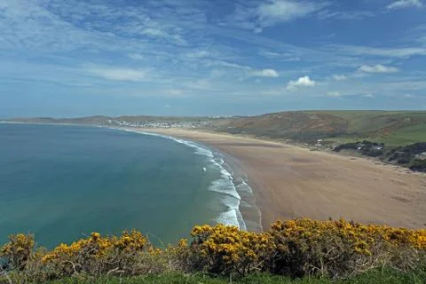 Woolacombe  north  devon coast Stock Photos