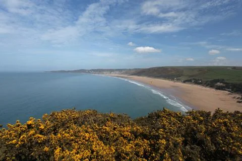 Woolacombe  north  devon coast Stock Photos