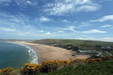 Woolacombe  north  devon coast Stock Photos