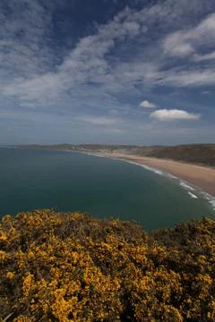 Woolacombe  north  devon coast Stock Photos