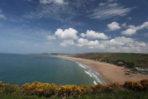 Woolacombe  north  devon coast Stock Photos