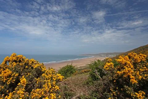 Woolacombe  north  devon coast Stock Photos