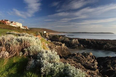 Woolacombe  north  devon coast Stock Photos