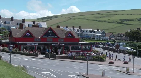 Woolacombe Resort Centre Stock Footage 65391500