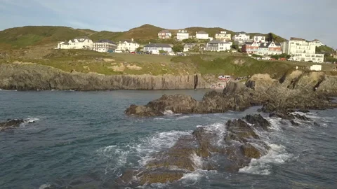 Woolacombe - Rocks - North Devon Stockbeeldmateriaal 205908203
