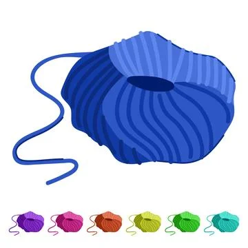 Woolen ball yarn vector cartoon graphic 스톡 일러스트