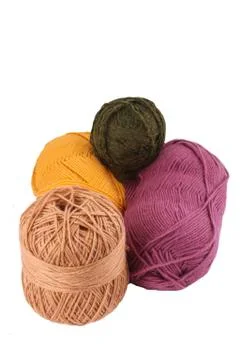 Woolen Colors on the White Background Stock Photos