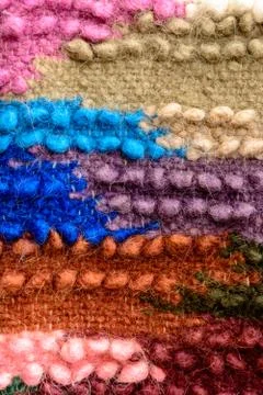 Woolen fabric with patterns, natural, beautiful texture and a gentle backgrou Stock Photos