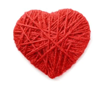 Woolen heart Stock Photos