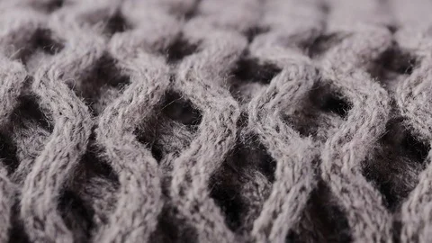 Woolen knitting closeup Stock Footage 88713254