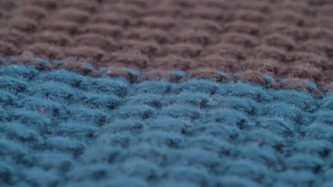 Woolen multicolored fabric Stock Footage 137746003