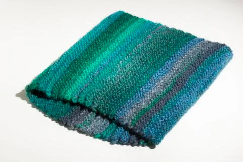 Woolen scarf on white background highly detailed Stock Photos