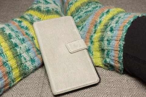 Woolen socks Stock Photos