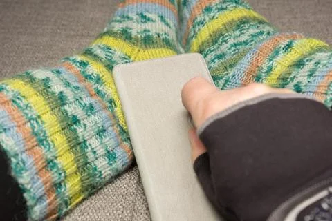 Woolen socks Stock Photos