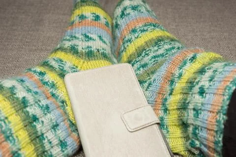 Woolen socks Stock Photos